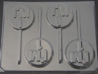 4120 I'm One 1 Chocolate or Hard Candy Lollipop Mold